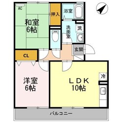 サンハイツⅡ番館（Ｄ）の物件間取画像